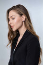 Eilat Stone earrings on model - Marina Jewelry Holy Land