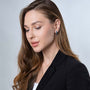 Eilat Stone diamond earrings detail - Marina Jewelry Israel