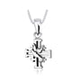 Jerusalem Cross Dove Pendant Sterling Silver Holy Land - Marina Jewelry