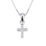 Trinity Cross Pendant Zircon Sterling Silver Handmade Jewelry Holy Land - Marina Jewelry Holy Land