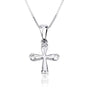 Cross pendant With Zircon stone made from 925 Sterling Silver - Marina Jewelry Holy Land