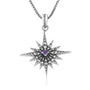 Star Bethlehem Amethyst Stone Beaded Pattern Pendant Jewelry Israel Holy Land - Marina Jewelry Holy Land