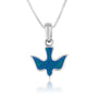 Dove Peace Eilat Stone Pendant Silver Embellished Christian Jewelry Holy Land - Marina Jewelry Holy Land