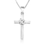 Cross Engraved Dove Pendant Silver Embellished Handmade Jewelry Holy Land - Marina Jewelry Holy Land