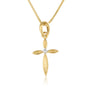 Trinity Cross Necklace Pendant Gold Plated Silver Handmade Jewelry Holy Land - Marina Jewelry Holy Land
