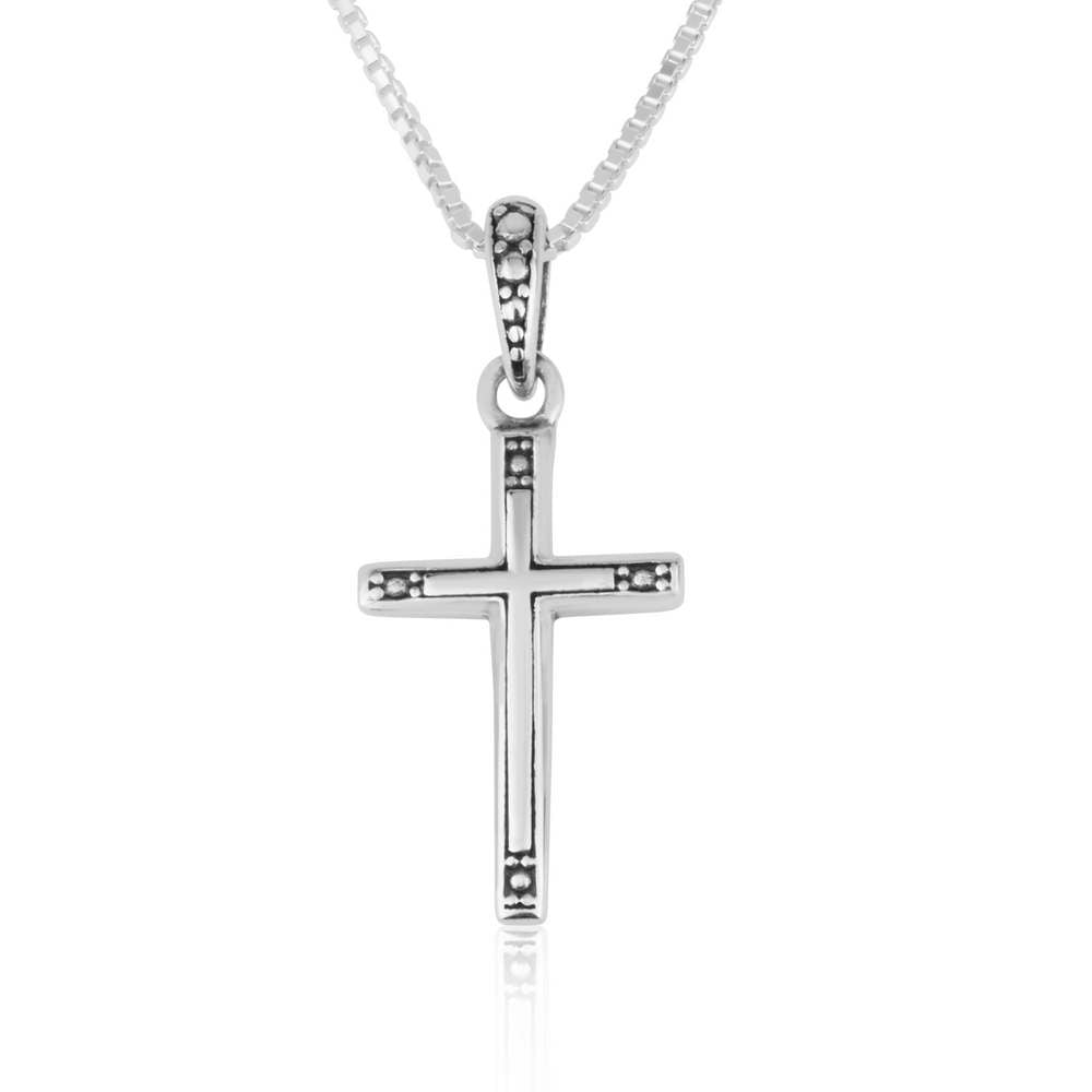 Trinity Cross Pendant Sterling Silver Handmade Jewelry Holy Land Gift Box - Marina Jewelry Holy Land