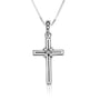 Trinity Cross Beaded Pendant Sterling Silver Embellished Jewelry Holy Land - Marina Jewelry Holy Land