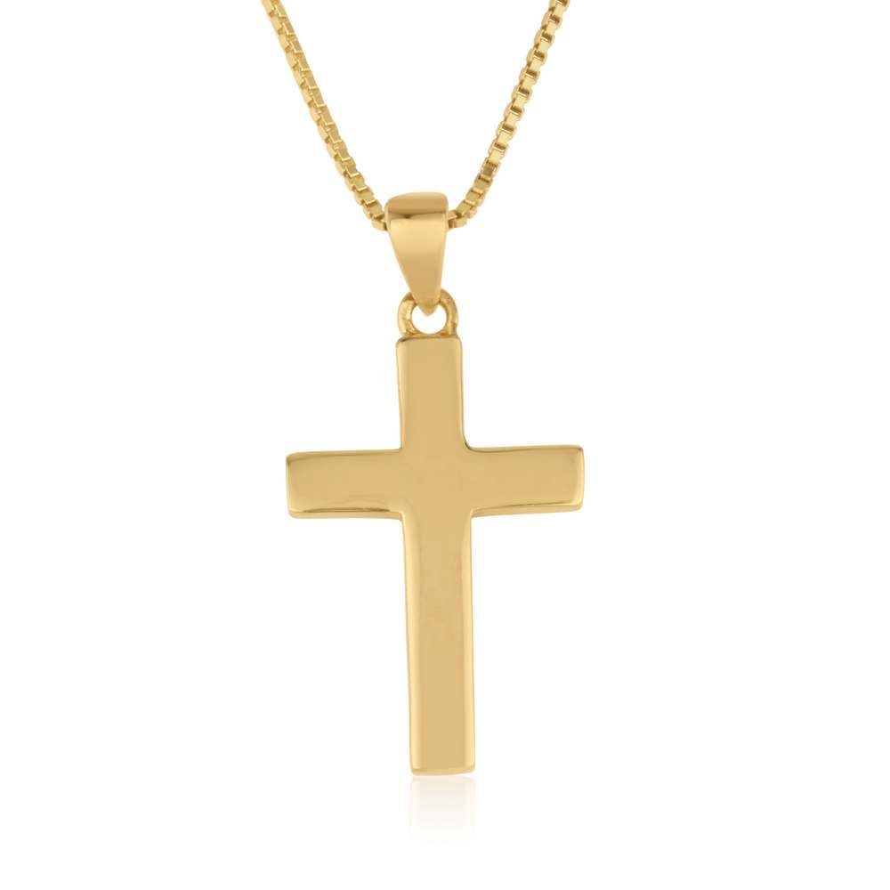 Trinity Cross Pendant Gold Plated Polished Silver Sterling Jewelry Holy Land