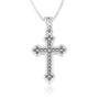 Trinity Beaded Cross Pendant Sterling Silver Handmade Jewelry Holy Land - Marina Jewelry Holy Land