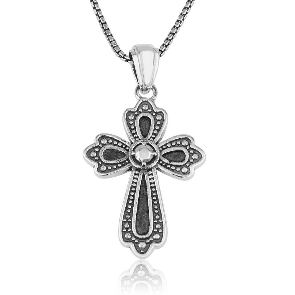 Trinity Cross Pendant Sterling Silver Flawlessly Handmade Pendant Holy Land - Marina Jewelry Holy Land