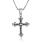 Trinity Cross Beaded Edges Pendant Sterling Silver Handmade Jewelry Holy Land - Marina Jewelry Holy Land