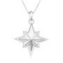 Star of Bethlehem Pendant 3D Domed Polished Sterling Silver Holy Land - Marina Jewelry