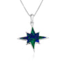 Eilat Stone Star of Bethlehem Pendant Sterling Silver Holy Land - Marina Jewelry