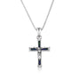 Eilat Stone Crucifix Pendant Sterling Silver Holy Land - Marina Jewelry