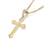 gold dove cross confirmation pendant necklace gold plated sterling silver - Marina Jewelry Holy Land