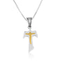 Tau Crucifix Pendant Gold Corpus Sterling Silver Holy Land - Marina Jewelry