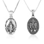 Miraculous Medal Pendant Necklace - Sterling Silver 925, Holy Land - Marina Jewelry Holy Land