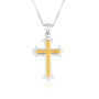 Flared Cross Pendant Gold - Gold Plated Sterling Silver, Holy Land - Marina Jewelry Holy Land