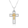 Cross in Cross Pendant Double Gold Silver - Gold Plated Sterling Silver, Holy Land - Marina Jewelry Holy Land