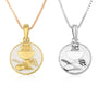 First Communion JHS Chalice Pendant Gold - Gold Plated Sterling Silver, Holy Land - Marina Jewelry Holy Land
