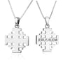Jerusalem Engraved Cross 925 Sterling Silver Handmade Jewelry Holy Land - Marina Jewelry Holy Land
