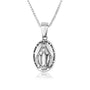 Medal Catholic Pendant Sterling Silver Engraved Pray Handmade Jewelry Holy Land - Marina Jewelry Holy Land