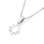 Star of Bethlehem Pendant Necklace Sterling Silver Holy Land - Marina Jewelry