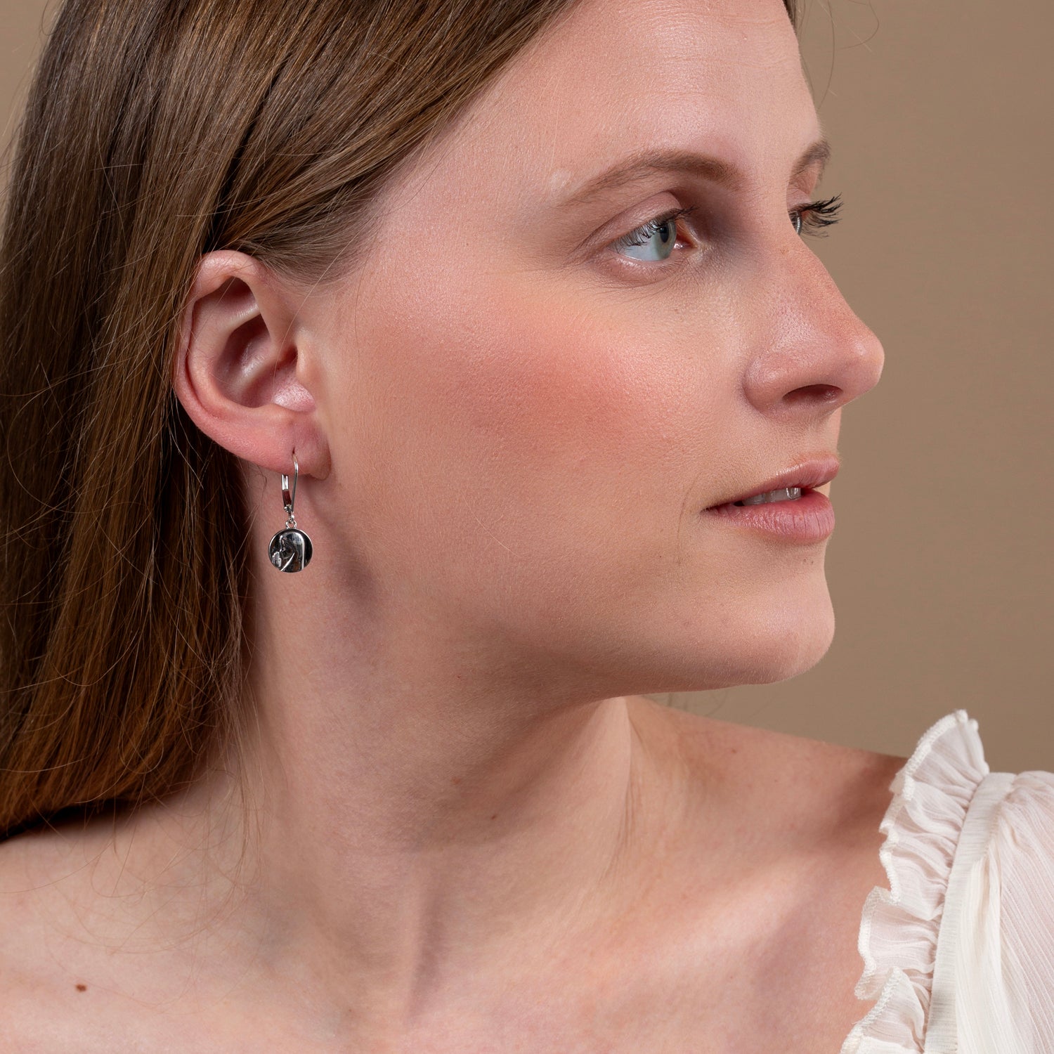 dove medallion drop earrings — sterling silver, holy land sterling silver — marina jewelry holy land-1
