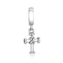 Sterling Silver Cross Hanging Charm - Holy Land - Marina Jewelry Holy Land