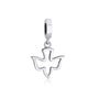 Openwork Dove Hanging Charm - Sterling Silver Holy Land - Marina Jewelry Holy Land