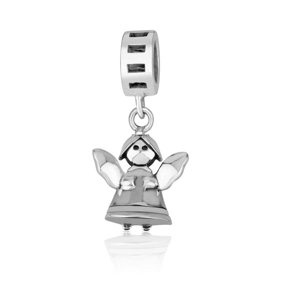 Angel Pendant Bead Charm - Sterling Silver Holy Land - Marina Jewelry Holy Land