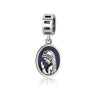 Virgin Mary Charm with Blue Enamel - Sterling Silver Holy Land - Marina Jewelry Holy Land