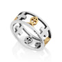 Fish Cross Men Ring Silver Gold Jerusalem Engraved Christian Holy Land Jewelry - Marina Jewelry Holy Land
