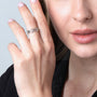 Cross Heart Shaped Band Ring Sterling Silver Christian Holy Land Jewelry Gift - Marina Jewelry Holy Land-1