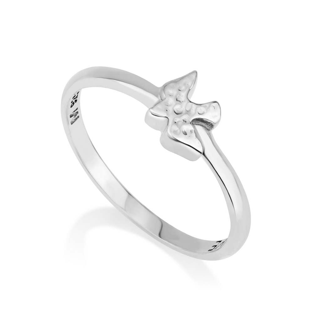 Dove Textured Silver Sterling Ring Holy Land Spirit Christian Engraved Jewelry - Marina Jewelry Holy Land
