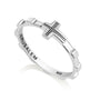 Jerusalem Rosary Cross Ring - Sterling Silver Prayer Band - Marina Jewelry Holy Land