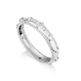 Zircon Rosary Cross Ring - Sterling Silver Bead Band - Marina Jewelry Holy Land