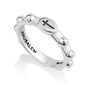 Jerusalem Rosary Disc Cross Ring - Sterling Silver - Marina Jewelry Holy Land