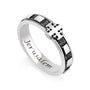Rosary Ring Jerusalem Cross Engraved Oxidized