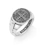 Saint Benedict Signet Ring Silver Wide - Sterling Silver 925, Holy Land - Marina Jewelry Holy Land
