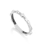 Cross Bead Eternity Rosary Ring - Sterling Silver Slim Band - Marina Jewelry Holy Land