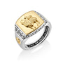 Men's Agnus Dei Lamb of God Signet Ring - Two-Tone - Marina Jewelry Holy Land