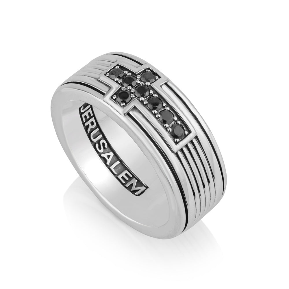 Crucifix Jesus Christ Silver Ring - Marina Jewelry Holy Land