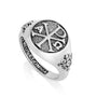 Ave Maria Cross Engraved Jerusalem Holy Land Oxidized Sterling Silver Jewelry - Marina Jewelry Holy Land