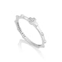 Single CZ Star Cross Rosary Ring - Sterling Silver - Marina Jewelry Holy Land