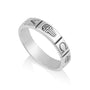 Alpha Omega Cross IC XC NIKA Band Ring - Sterling Silver - Marina Jewelry Holy Land