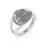 Saint Benedict Medal Cross Ring - Sterling Silver - Marina Jewelry Holy Land