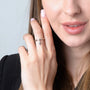 Dangling Cross Charm Ring - Sterling Silver - Marina Jewelry Holy Land-1