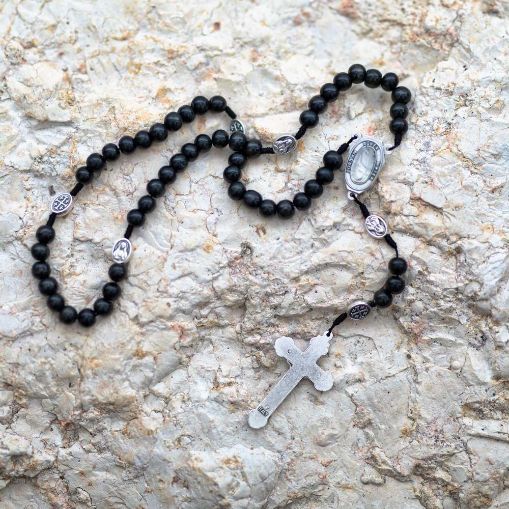 Black Olive Wood Rosary with Crucifix — Holy Land Prayer Set — Marina Jewelry Holy Land-2