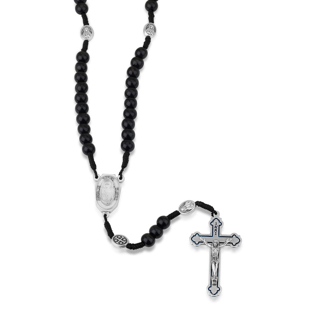 Black Olive Wood Rosary with Crucifix — Holy Land Prayer Set — Marina Jewelry Holy Land-6